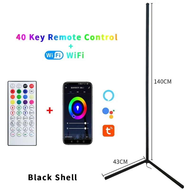 LAMPADAIRE LED RGB AVEC TRÉPIED