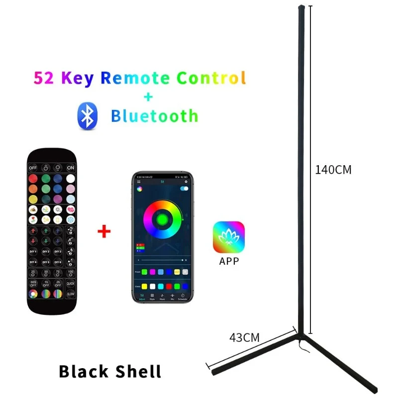 LAMPADAIRE LED RGB AVEC TRÉPIED