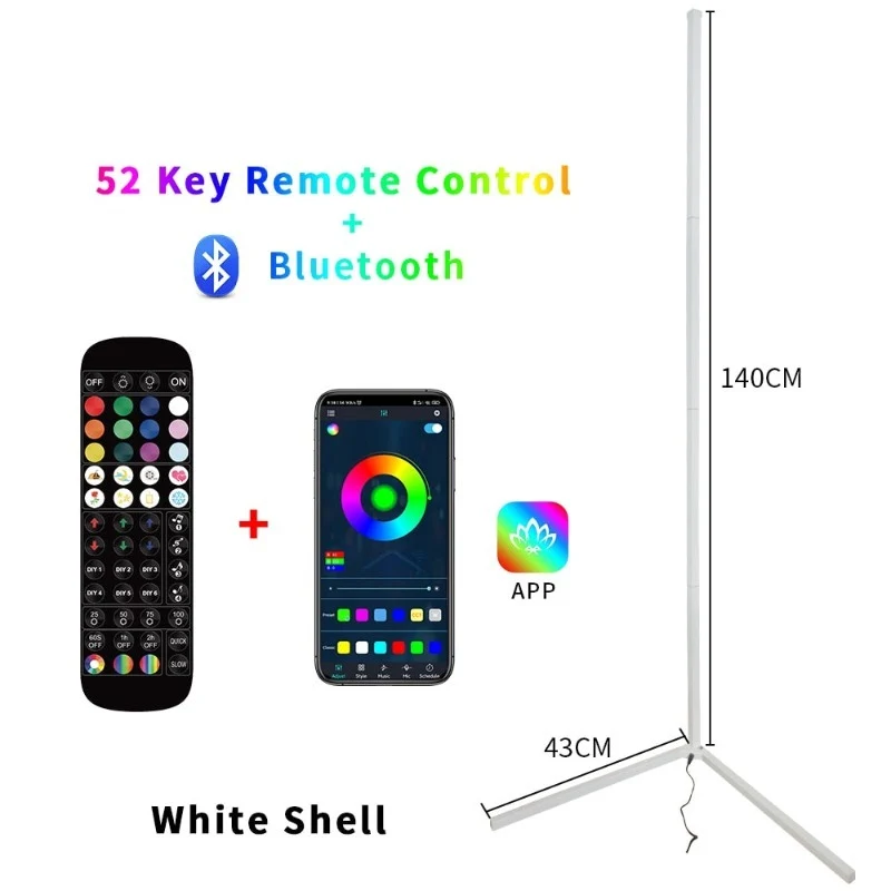 LAMPADAIRE LED RGB AVEC TRÉPIED