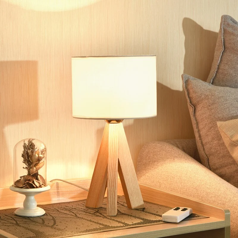 LAMPE DE CHEVET EN BOIS