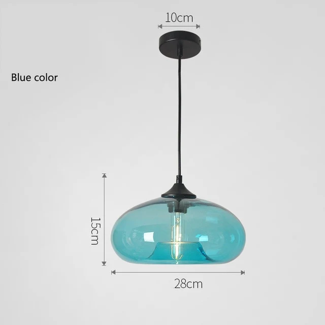 PLAFONNIER EN VERRE DE COULEUR