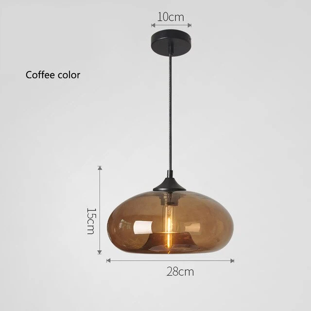 PLAFONNIER EN VERRE DE COULEUR