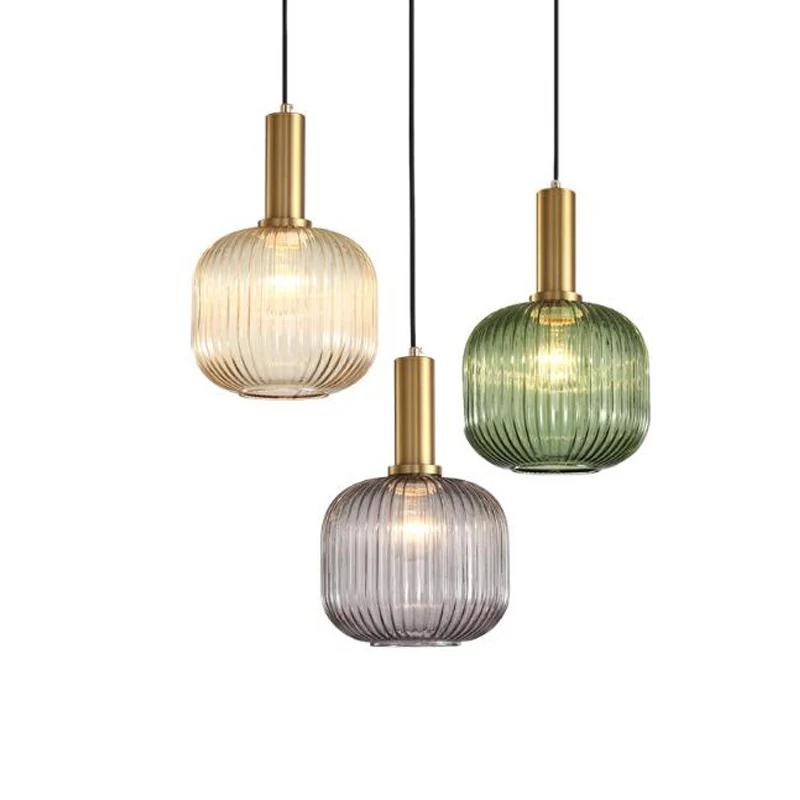 LAMPE SUSPENDUE ABAT-JOUR EN VERRE