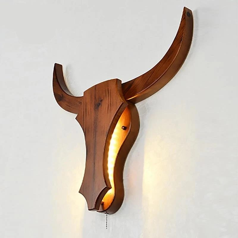APPLIQUE MURALE VACHE EN BOIS