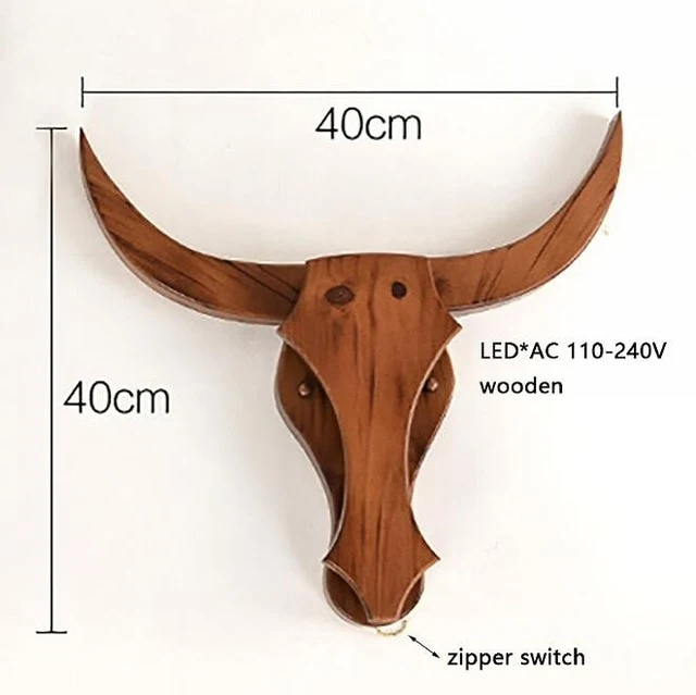 APPLIQUE MURALE VACHE EN BOIS