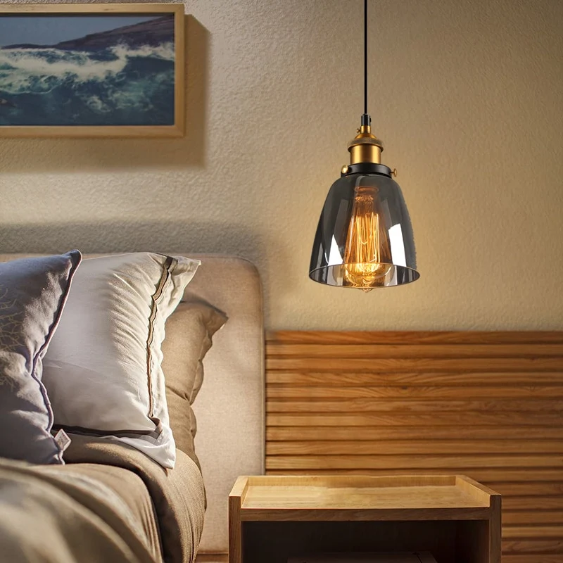 LAMPE DÉCORATIVE SUSPENSION EN VERRE RÉTRO