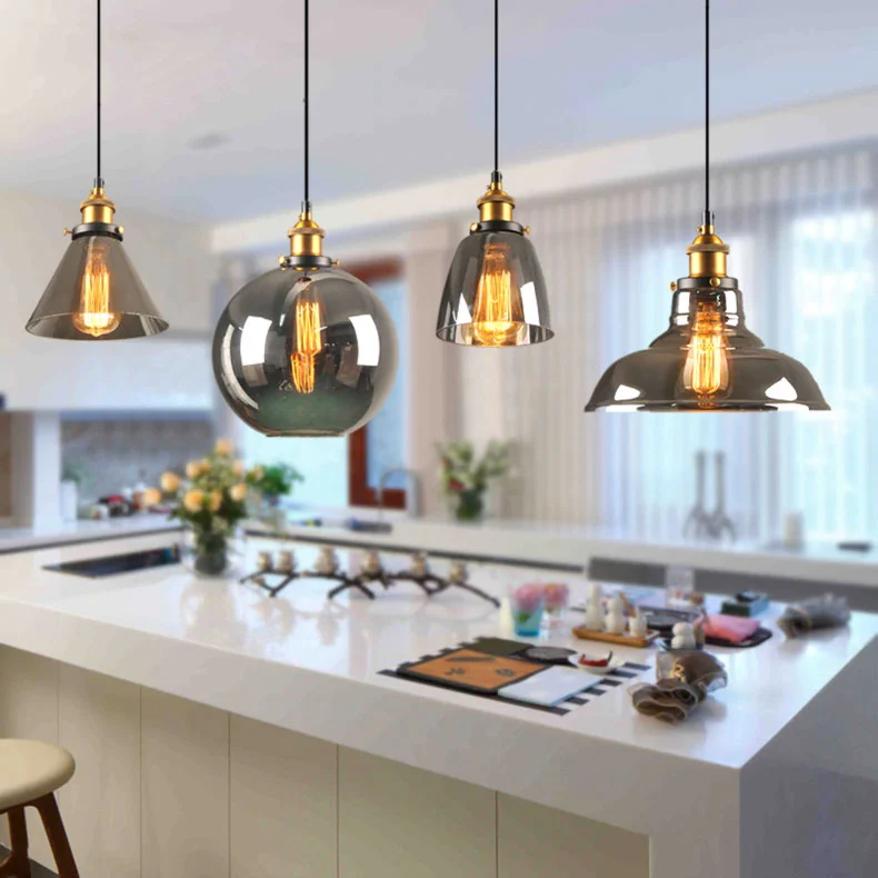 LAMPE DÉCORATIVE SUSPENSION EN VERRE RÉTRO