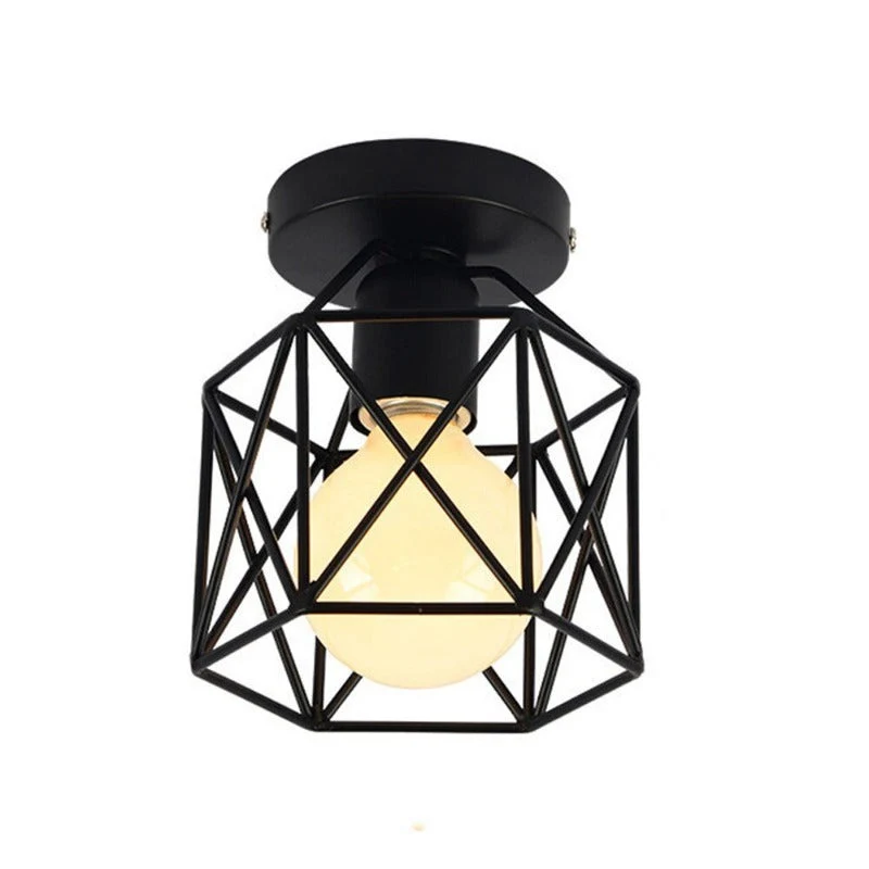 PLAFONNIER INDUSTRIEL DIAMANT NOIR