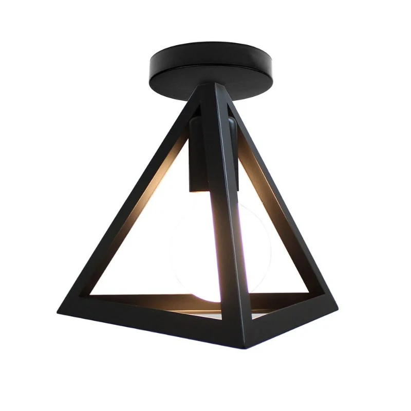 PLAFONNIER INDUSTRIEL DIAMANT NOIR