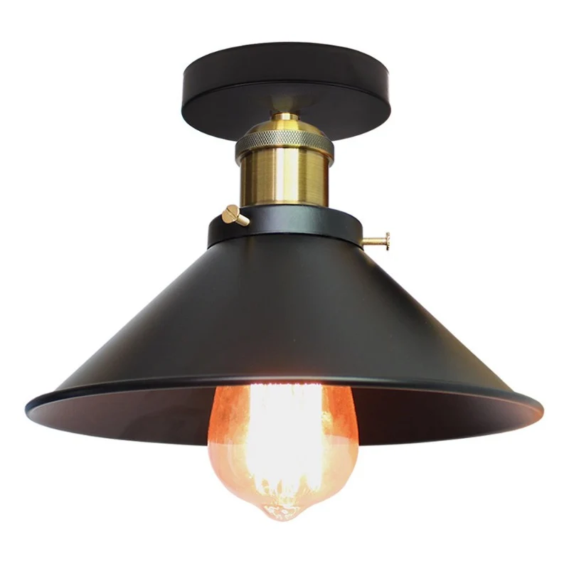 PLAFONNIER INDUSTRIEL DIAMANT NOIR