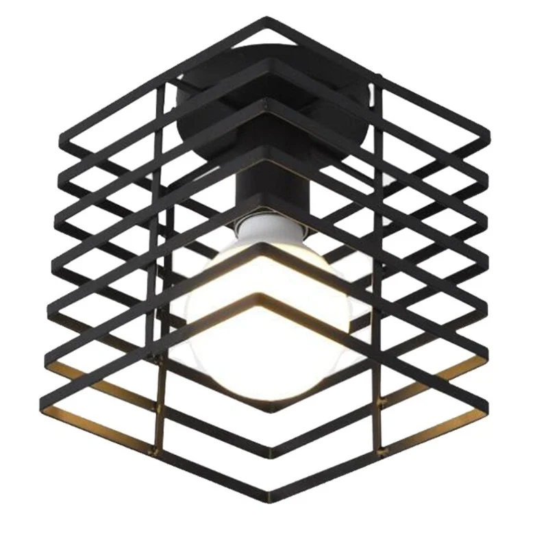 PLAFONNIER INDUSTRIEL DIAMANT NOIR