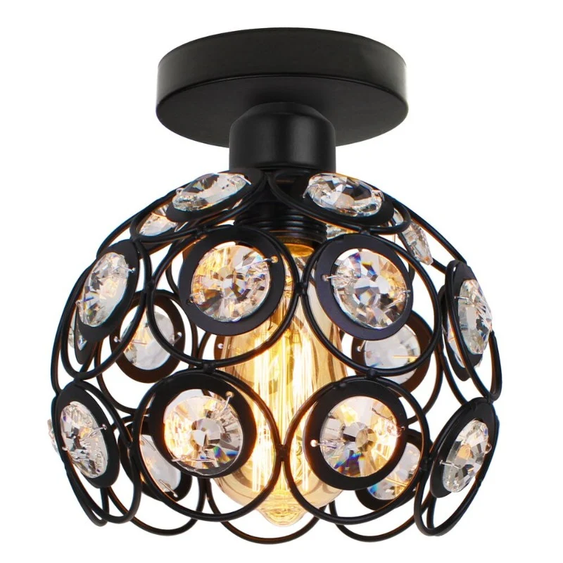 PLAFONNIER INDUSTRIEL DIAMANT NOIR