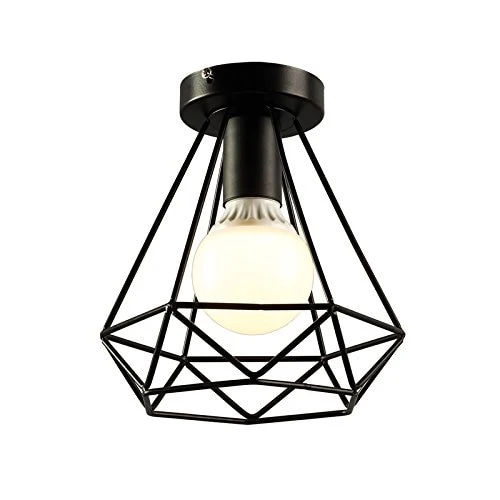 PLAFONNIER INDUSTRIEL DIAMANT NOIR
