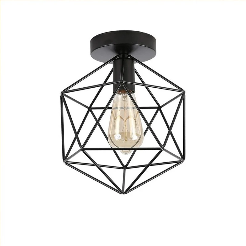 PLAFONNIER INDUSTRIEL DIAMANT NOIR
