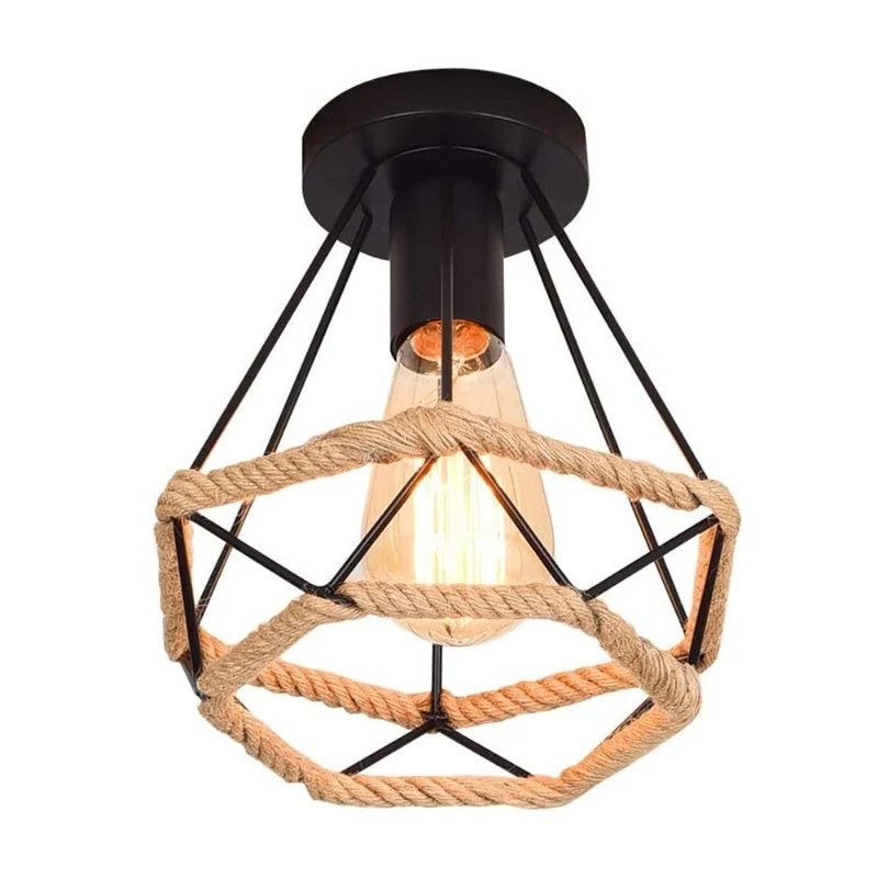 PLAFONNIER INDUSTRIEL DIAMANT NOIR