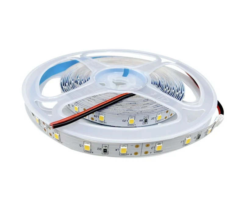 DC24V SMD2835 Single Color LED Strip Light – 60 LEDs/m | 8mm PCB | 0.2W per LED | High Brightness | IP00 / IP67 | Warm White / Natural White / Cool White / Blue | for Mirror, Kitchen Cabinet, Bedroom | 5/50M