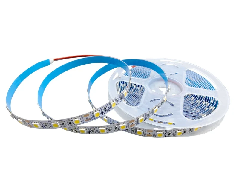 SMD5050 High Brightness LED Strip Light – DC 12V | 60 LEDs/m | 10mm PCB | 26–28lm/LED | Low Voltage LED Tape | IP00 / IP67 | Warm White / Natural White / Cool White / Golden Yellow /Pink | 5/50M