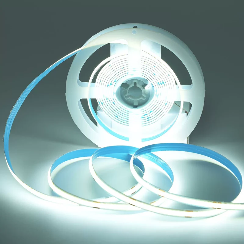 10MM Wide COB Flexible LED Strip Light - 12V / 24V | 528 LEDs/M | 3000K / 4000K / 6500K | 10mm PCB | CRI 90+ | Dot-Free Continuous Lighting | Non-Waterproof | for Cabinets,Kitchen Office Lighting | 5/50M