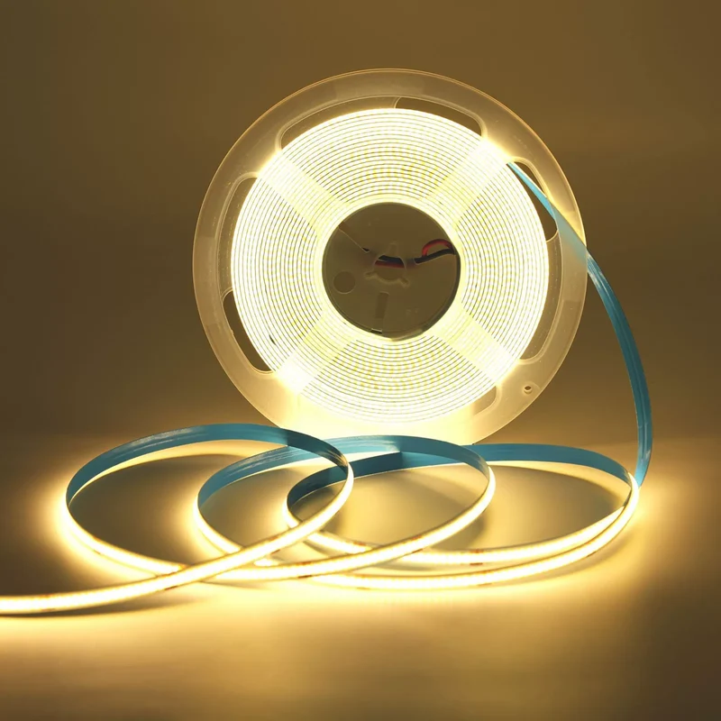10MM Wide COB Flexible LED Strip Light - 12V / 24V | 528 LEDs/M | 3000K / 4000K / 6500K | 10mm PCB | CRI 90+ | Dot-Free Continuous Lighting | Non-Waterproof | for Cabinets,Kitchen Office Lighting | 5/50M