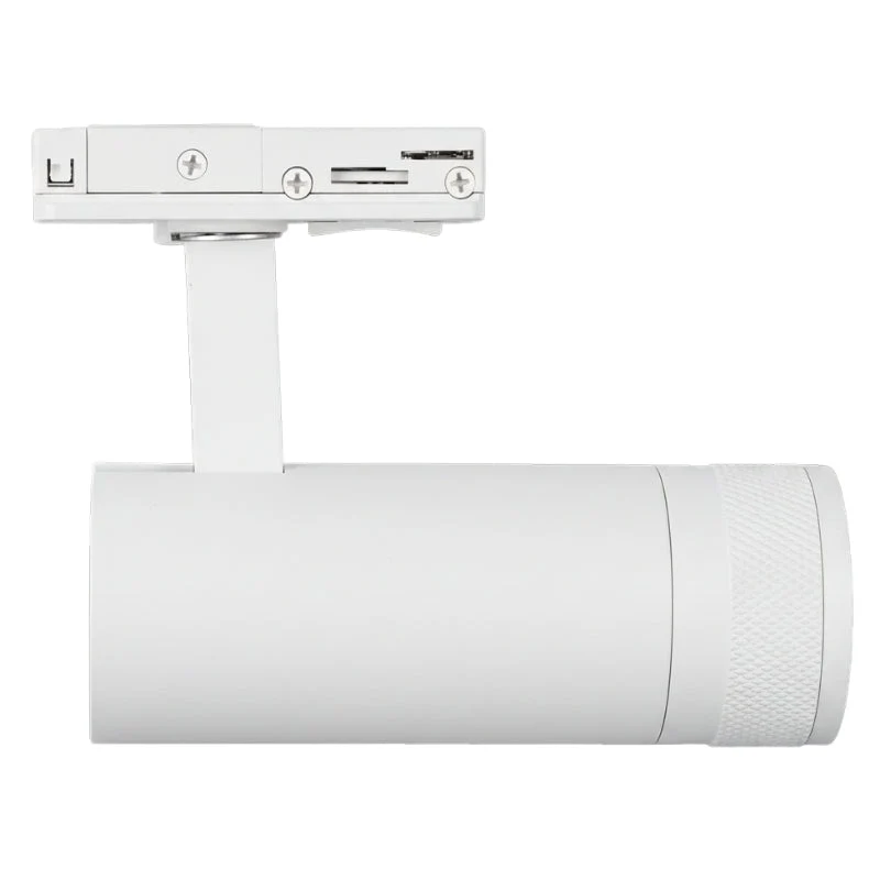 Spot LED sur Rail Blanc Angle Ajustable Monophasé 30W 15-60° CCT TRIAC Dimmable - 3000K/4000K/6000K