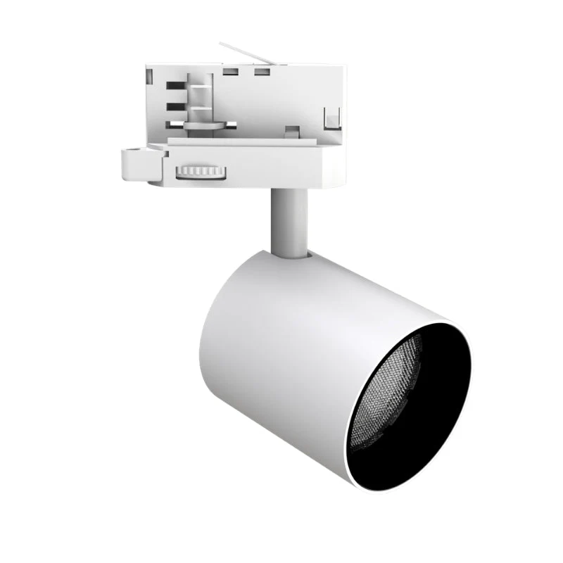 Spot LED sur Rail Blanc Triphasé 24W 36° TRIAC Dimmable