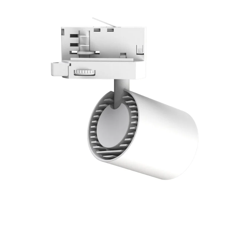Spot LED sur Rail Blanc Triphasé 24W 36° TRIAC Dimmable