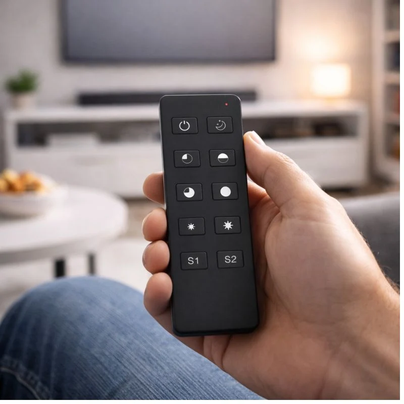 Kit Variateur LED 220V 360W TRIAC Dimmer + Push Dim avec Télécommande - Noir