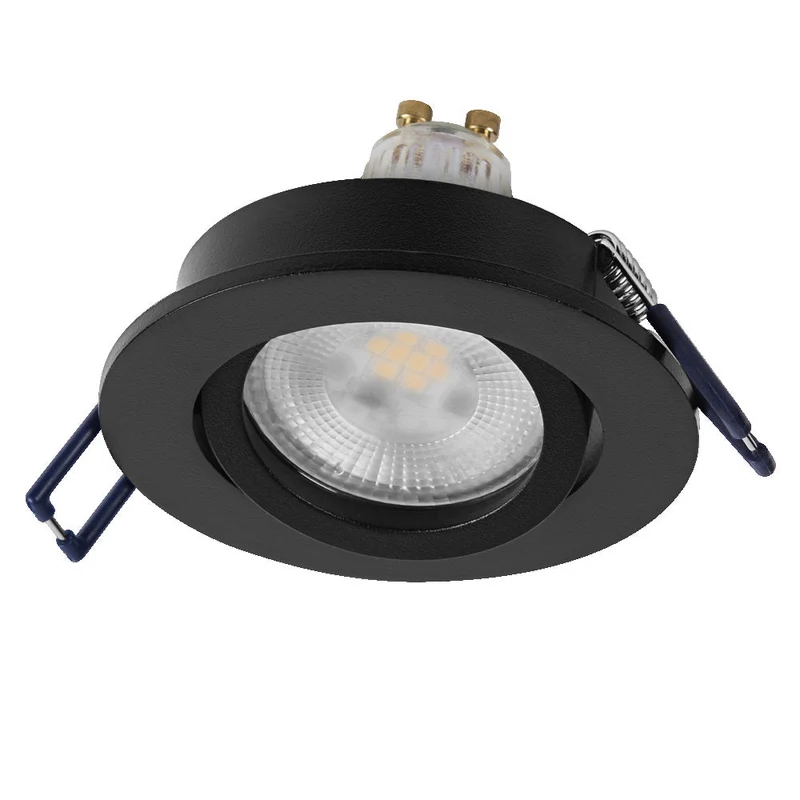 Set de spots encastrés LED OSRAM GU10 Dim orientable Click 6W Noir ⌀68 mm