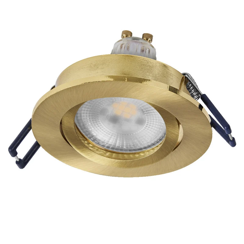 Set de spots encastrés LED OSRAM GU10 Dim orientable Click 6W Or satiné ⌀68 mm