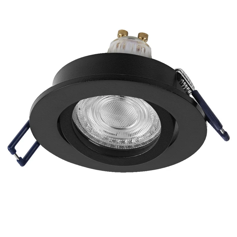 Set de spots encastrés LED OSRAM GU10 orientable Click 4,5W Noir ⌀68 mm