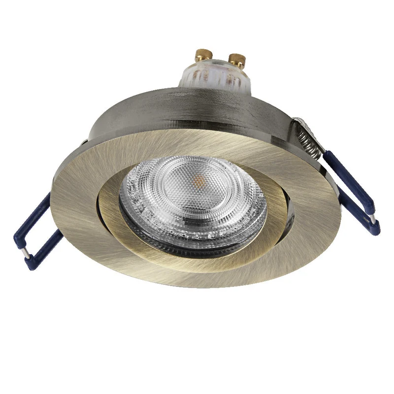 Set de spots encastrés LED OSRAM GU10 orientable Click 4,5W Laiton vert ⌀68 mm