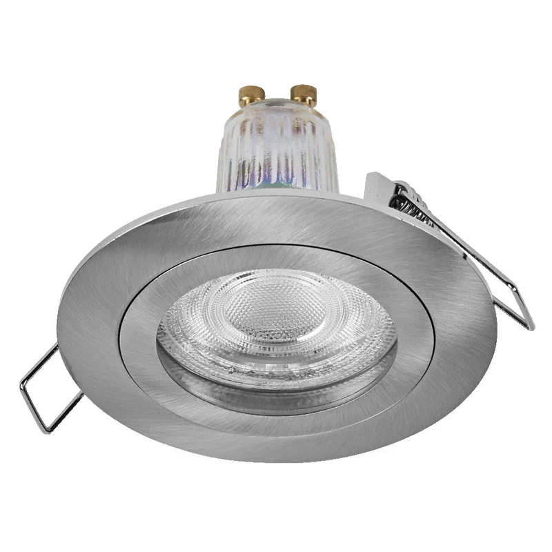 Set de spots encastrés LED OSRAM GU10 Click 4,5W Nickel satiné ⌀60 mm