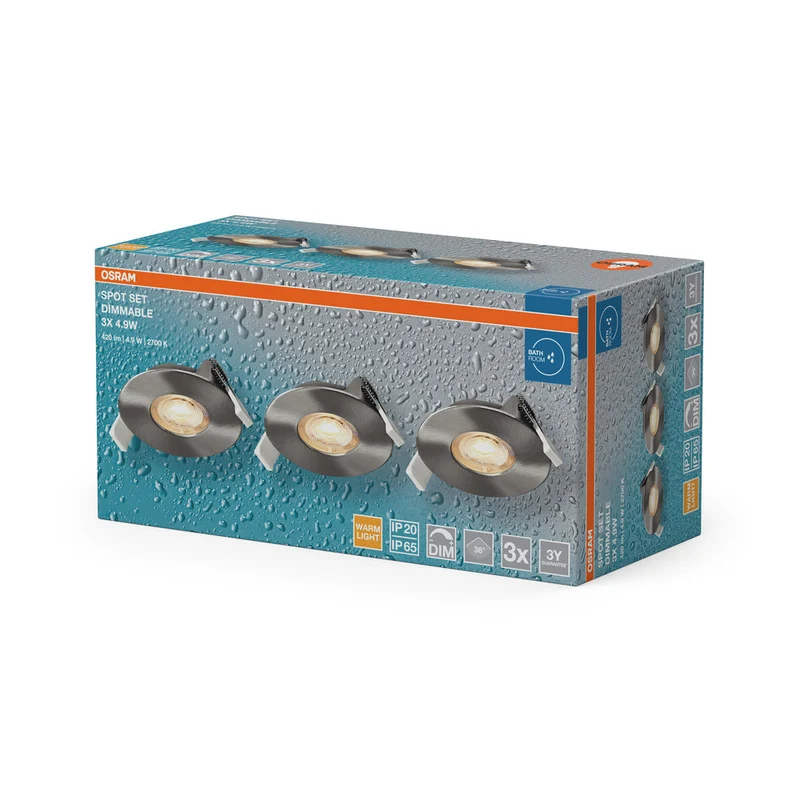 OSRAM Spot LED encastrable GU10 Click 4,5W laiton vert ⌀68 mm