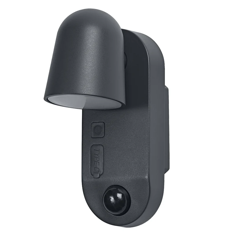 ENDURA® Style USB Capteur rond réglable IP54 Gris foncé