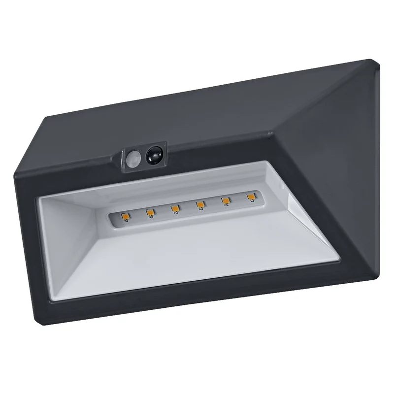 ENDURA® Style USB Applique murale Step large Capteur IP44 Gris foncé