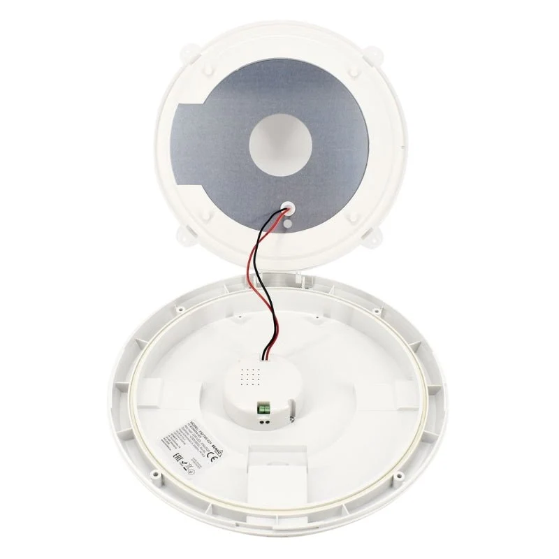 Plafonnier LED 16W Blanc Rond Détecteur de Mouvement IP66 Batterie de secours