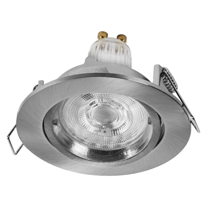 OSRAM Spot LED encastré lampe à poser Set Twistlock GU10 orientable 2,6W Nickel satiné ⌀75 mm
