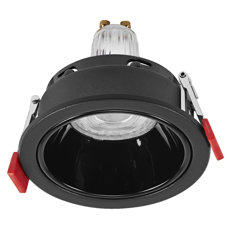 OSRAM Spot LED encastré lampe à poser Set GU10 4,5W Noir ⌀75 mm