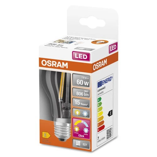 OSRAM LED RELAX and ACTIVE Classic A Lampe LED Tunable Weiß (ex 60W) 7W / 2700-4000K E27