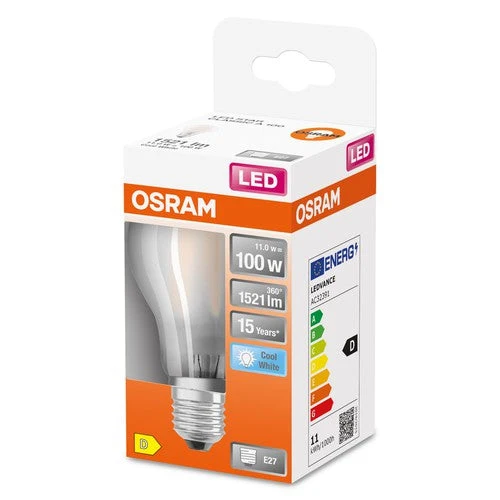 OSRAM Retrofit Classic A Lampe LED mate (ex 100W) 10W / 4000K blanc froid E27