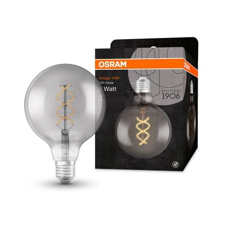 OSRAM Vintage 1906® Lampe LED GLOBE (ex 15W) 5W / 1800K Lumières chaudes E27 aspect verre fumé, E27