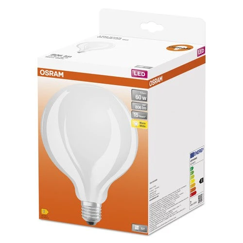 OSRAM Retrofit Classic GLOBE Lampe LED mate (ex 60W) 7W / 2700K Lumières chaudes E27