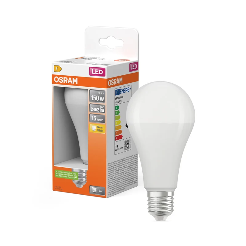 OSRAM LED STAR Classic A Lampe LED mate (ex 150W) 19W / 2700K Lumières chaudes E27