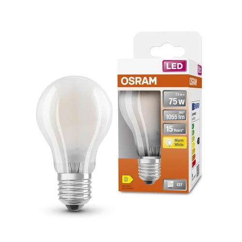OSRAM LED Retrofit Classic A Lampe LED matte (ex 75W) 7,5W / 2700K Warmweiß E27