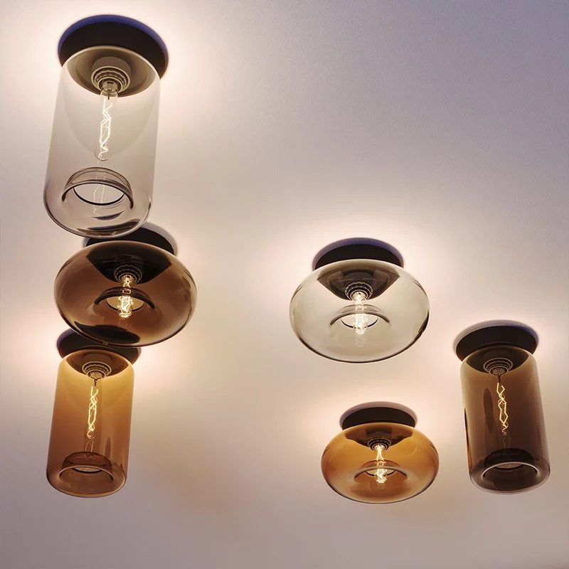 s.luce Cruet Glas Wand- und Deckenleuchte Up & Low