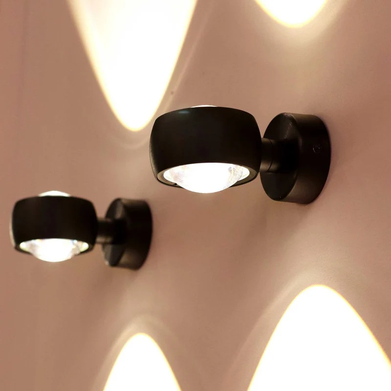 s.luce Beam Wandleuchte Up & Down mit Glaslinsen