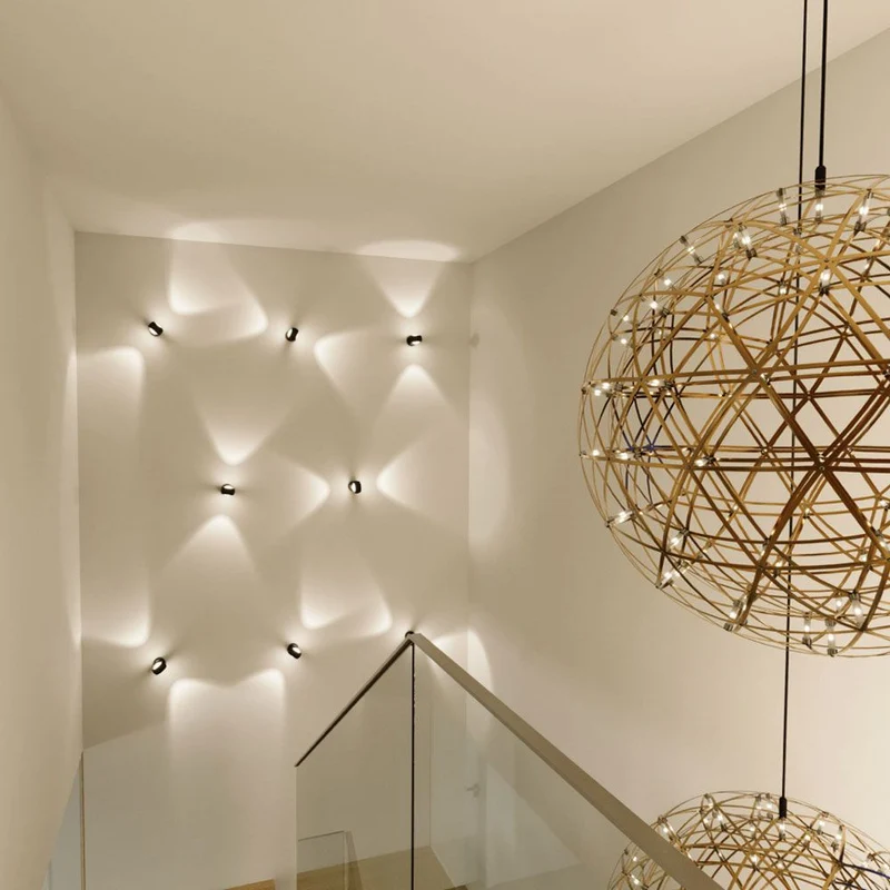 s.luce Beam Wandleuchte Up & Down mit Glaslinsen