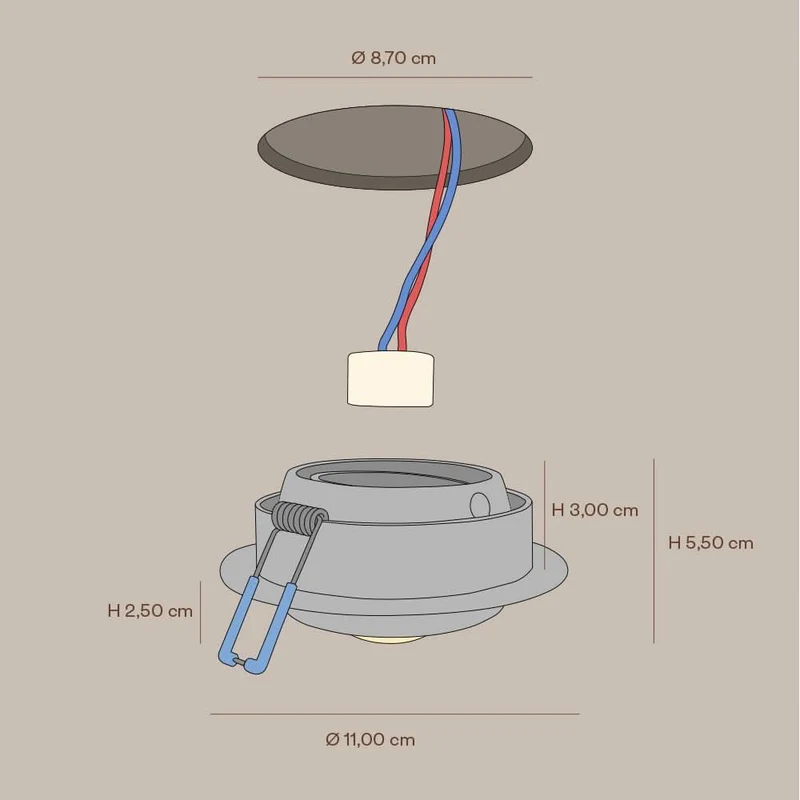 s.luce Beam Einbauspot mit Glaslinse Ø 11cm