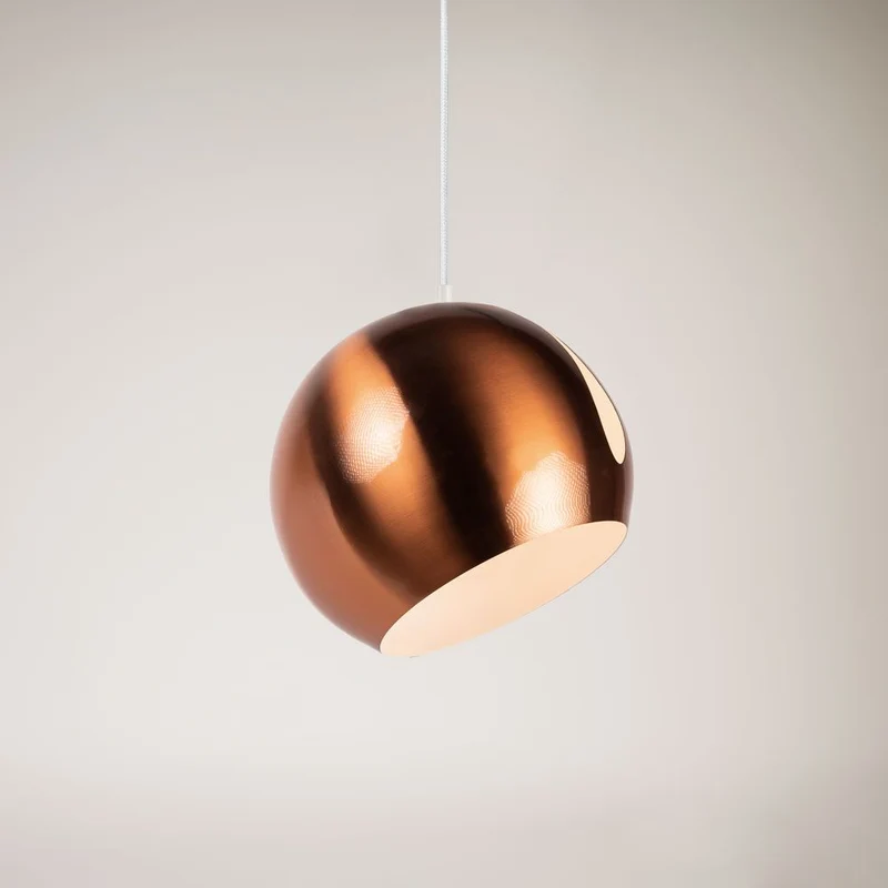 s.luce Ball Metall Pendelleuchte mit drehbarem tauschbaren Schirm