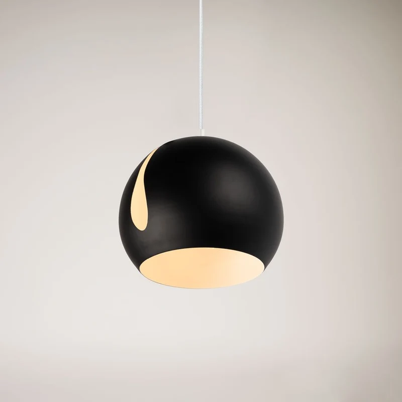 s.luce Ball Metall Pendelleuchte mit drehbarem tauschbaren Schirm